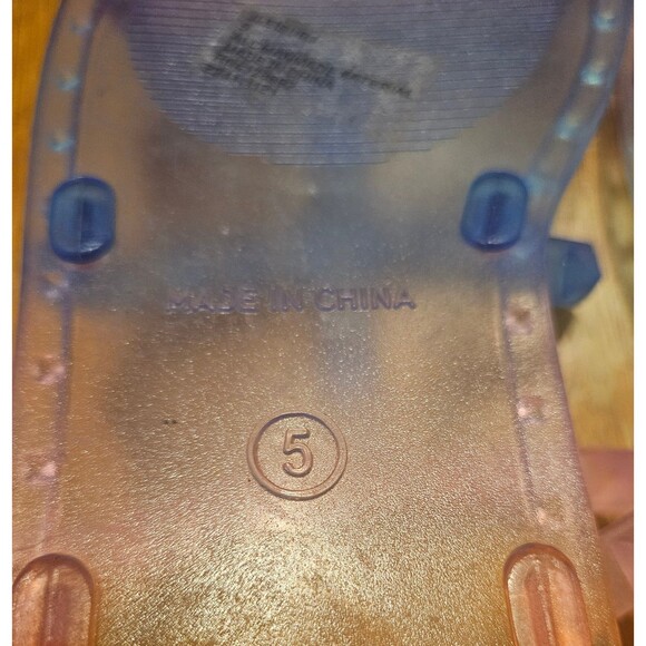Steve Madden Sandals Size 5 Jelly Sandals Adjustable Straps Multi Color Flats - Picture 4 of 4